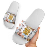 German Oktoberfest Beer Slide Sandals Heritage Beer Riesenrad Joy - Wonder Print Shop