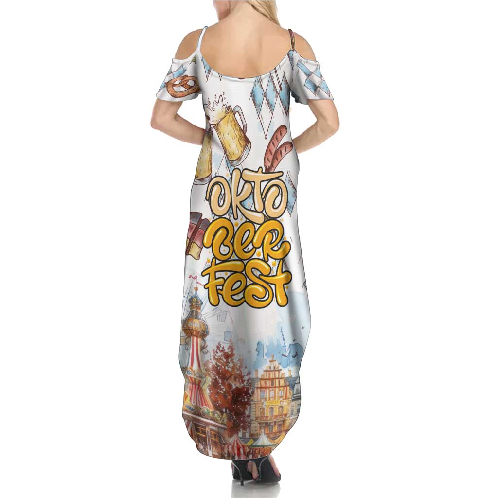 German Oktoberfest Beer Summer Maxi Dress Heritage Beer Riesenrad Joy - Wonder Print Shop