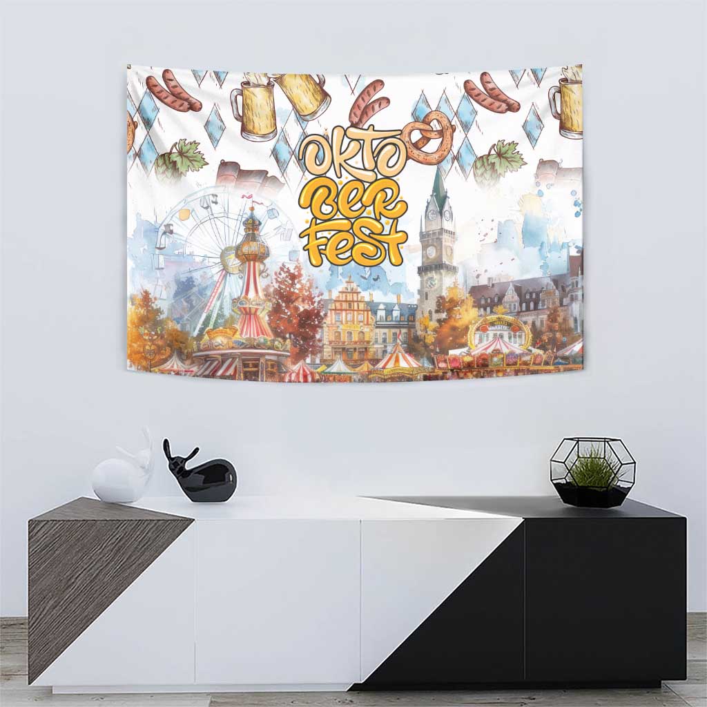 German Oktoberfest Beer Tapestry Heritage Beer Riesenrad Joy - Wonder Print Shop