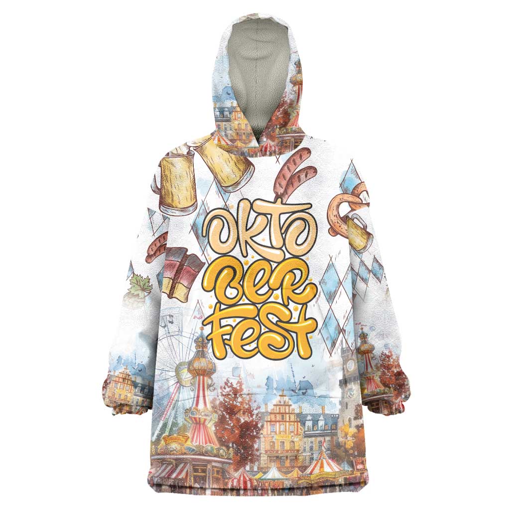 German Oktoberfest Beer Wearable Blanket Hoodie Heritage Beer Riesenrad Joy - Wonder Print Shop