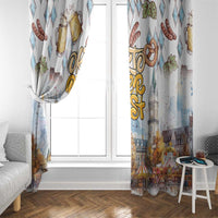 German Oktoberfest Beer Window Curtain Heritage Beer Riesenrad Joy - Wonder Print Shop