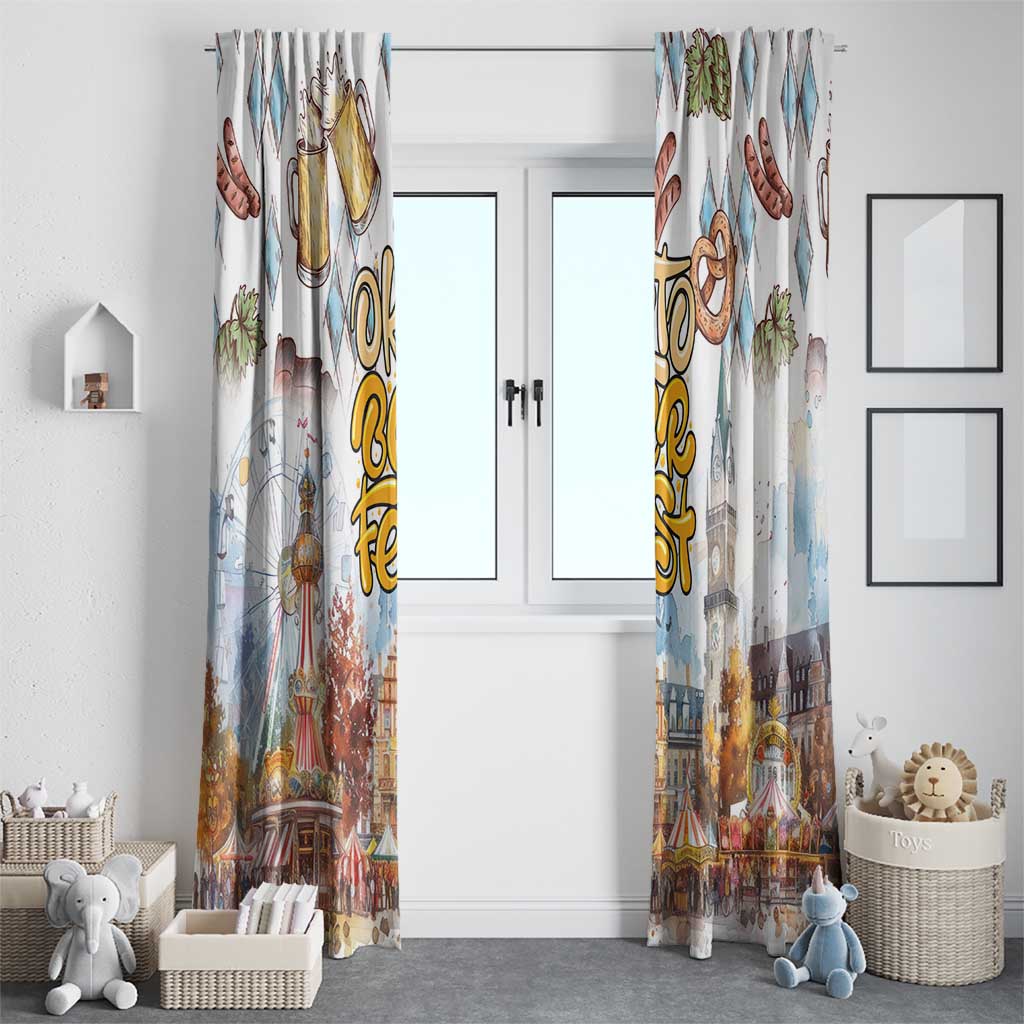 German Oktoberfest Beer Window Curtain Heritage Beer Riesenrad Joy - Wonder Print Shop
