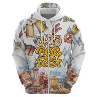 German Oktoberfest Beer Zip Hoodie Heritage Beer Riesenrad Joy - Wonder Print Shop