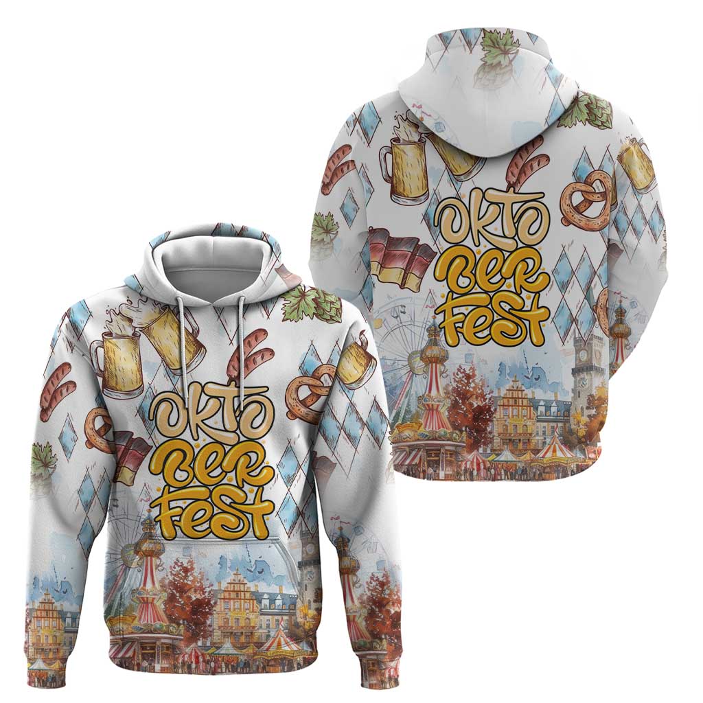 German Oktoberfest Beer Zip Hoodie Heritage Beer Riesenrad Joy - Wonder Print Shop