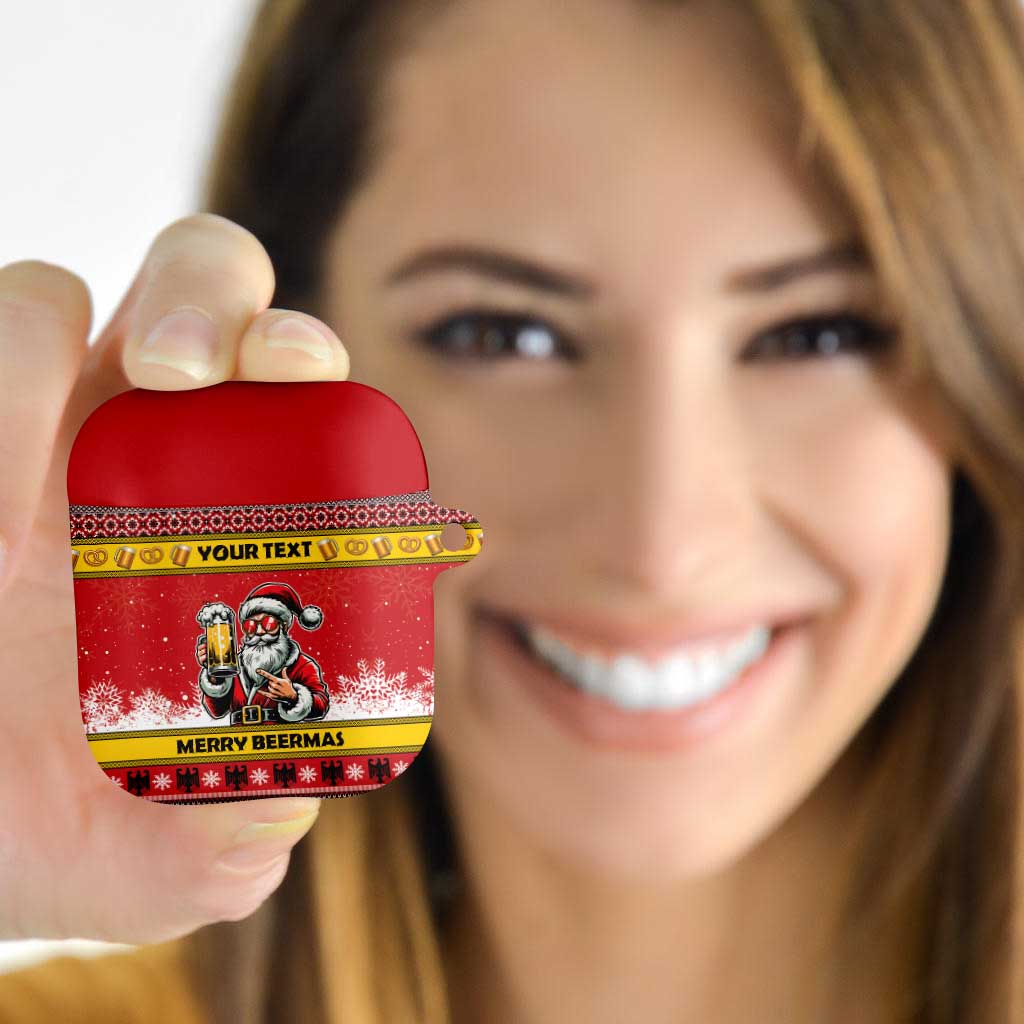 Personalized Germany Christmas AirPods Case Santa Claus Merry Beermas - Wonder Print Shop