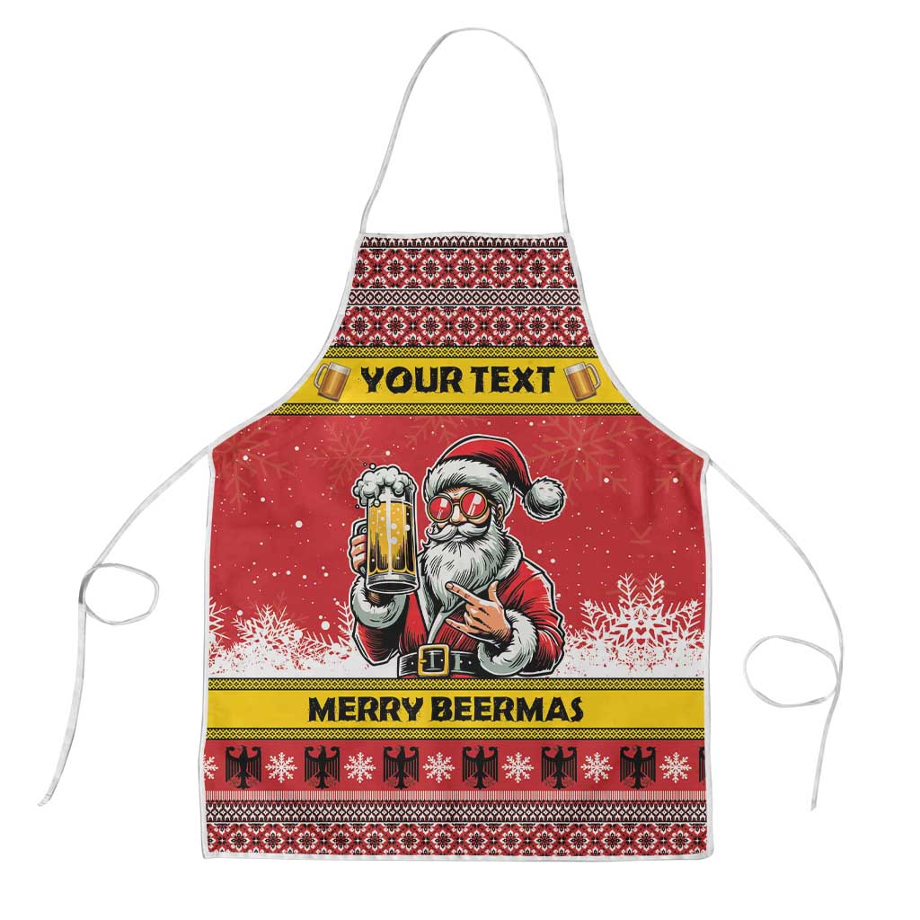 Personalized Germany Christmas Apron Santa Claus Merry Beermas - Wonder Print Shop