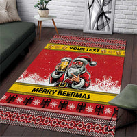 Personalized Germany Christmas Area Rug Santa Claus Merry Beermas - Wonder Print Shop