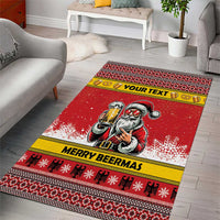 Personalized Germany Christmas Area Rug Santa Claus Merry Beermas - Wonder Print Shop