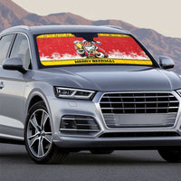 Personalized Germany Christmas Auto Sun Shade Santa Claus Merry Beermas - Wonder Print Shop