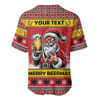 Personalized Germany Christmas Baseball Jersey Santa Claus Merry Beermas - Wonder Print Shop