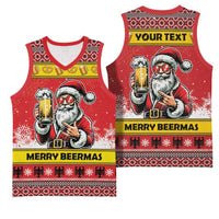 Personalized Germany Christmas Basketball Jersey Santa Claus Merry Beermas - Wonder Print Shop