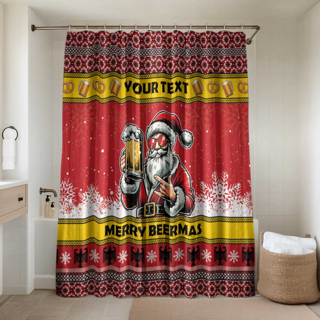 Personalized Germany Christmas Bathroom Set Santa Claus Merry Beermas - Wonder Print Shop
