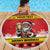Personalized Germany Christmas Beach Blanket Santa Claus Merry Beermas - Wonder Print Shop