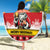 Personalized Germany Christmas Beach Blanket Santa Claus Merry Beermas - Wonder Print Shop