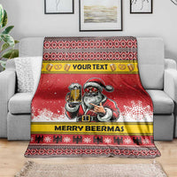 Personalized Germany Christmas Blanket Santa Claus Merry Beermas - Wonder Print Shop