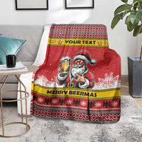 Personalized Germany Christmas Blanket Santa Claus Merry Beermas - Wonder Print Shop
