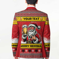 Personalized Germany Christmas Blazer Santa Claus Merry Beermas - Wonder Print Shop