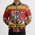 Personalized Germany Christmas Bomber Puffer Jacket Santa Claus Merry Beermas - Wonder Print Shop