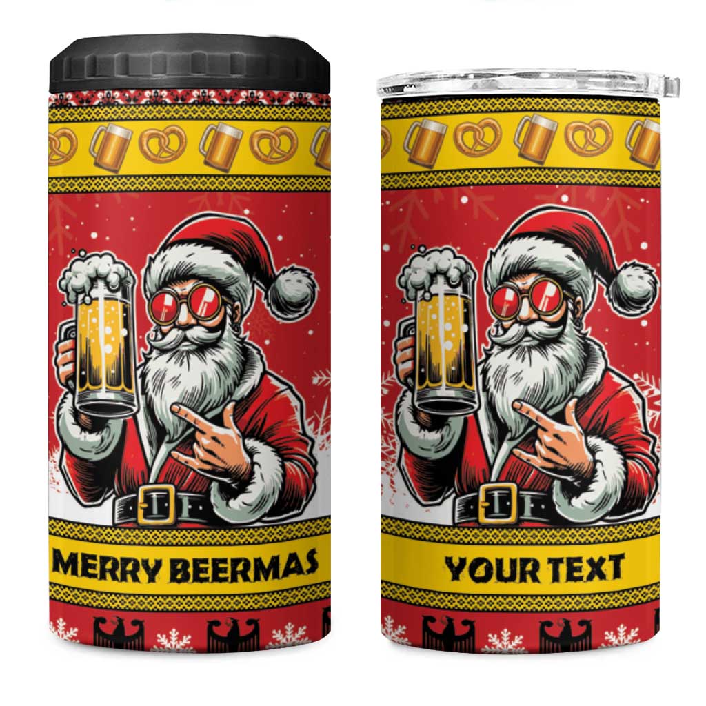 Personalized Germany Christmas 4 in 1 Can Cooler Tumbler Santa Claus Merry Beermas - Wonder Print Shop