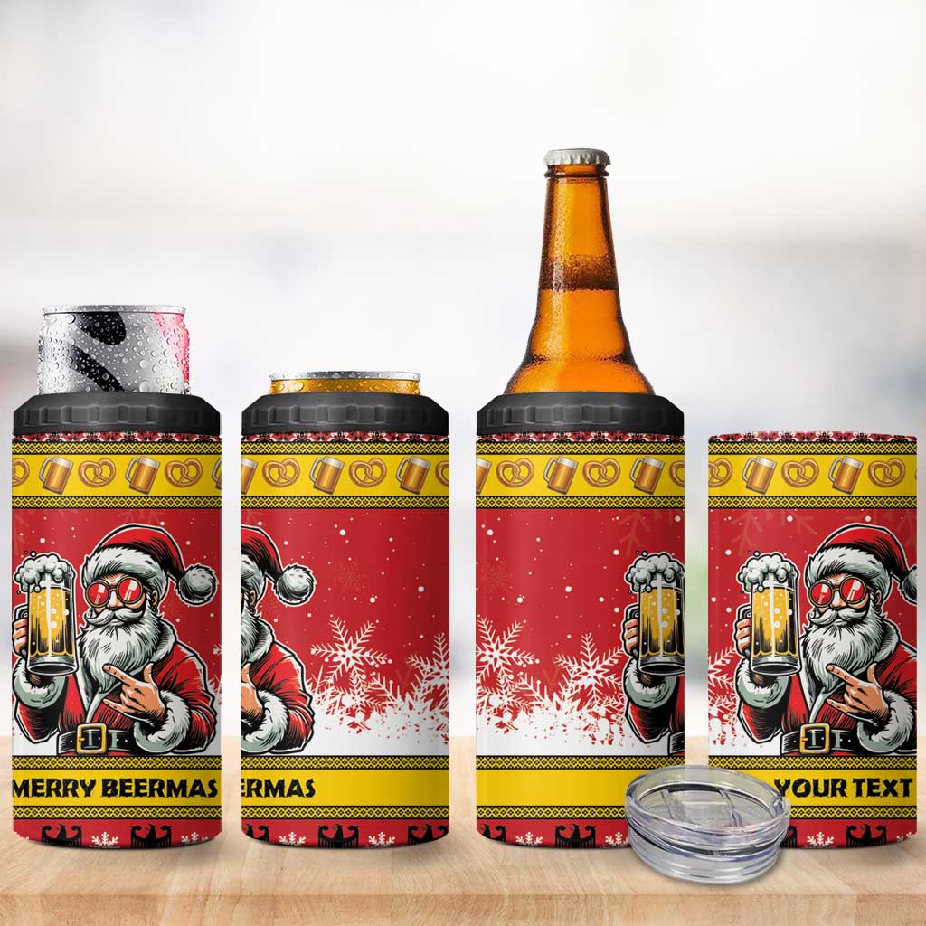 Personalized Germany Christmas 4 in 1 Can Cooler Tumbler Santa Claus Merry Beermas - Wonder Print Shop