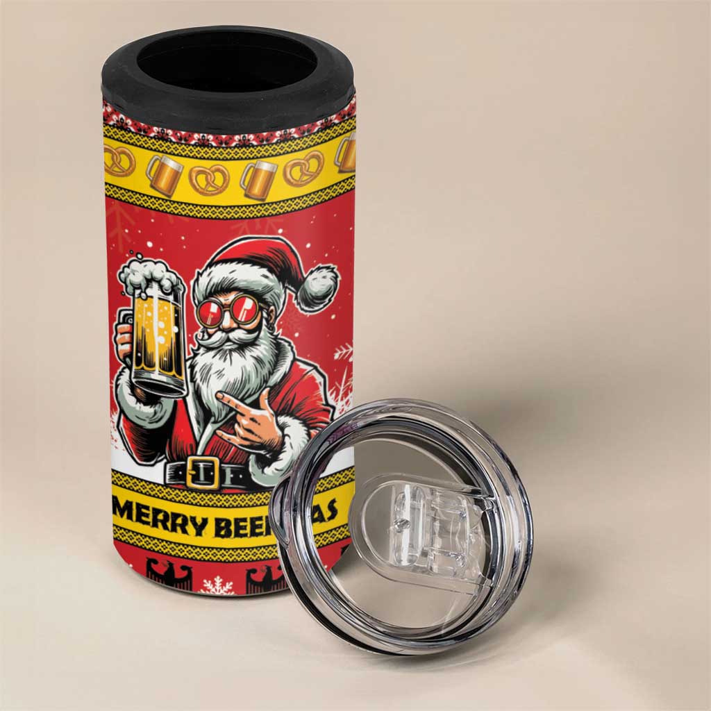 Personalized Germany Christmas 4 in 1 Can Cooler Tumbler Santa Claus Merry Beermas - Wonder Print Shop