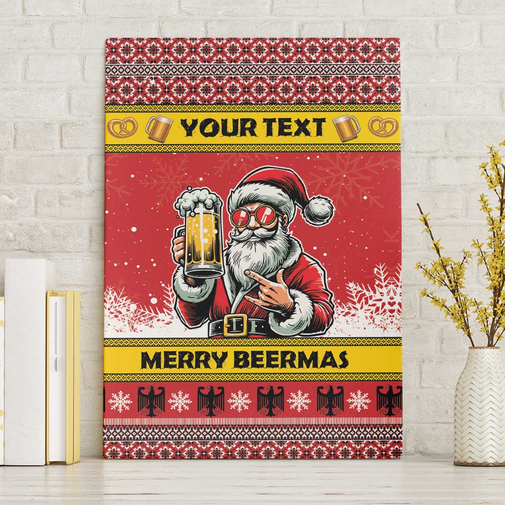 Personalized Germany Christmas Canvas Wall Art Santa Claus Merry Beermas - Wonder Print Shop