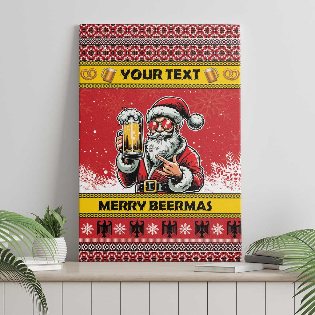 Personalized Germany Christmas Canvas Wall Art Santa Claus Merry Beermas - Wonder Print Shop