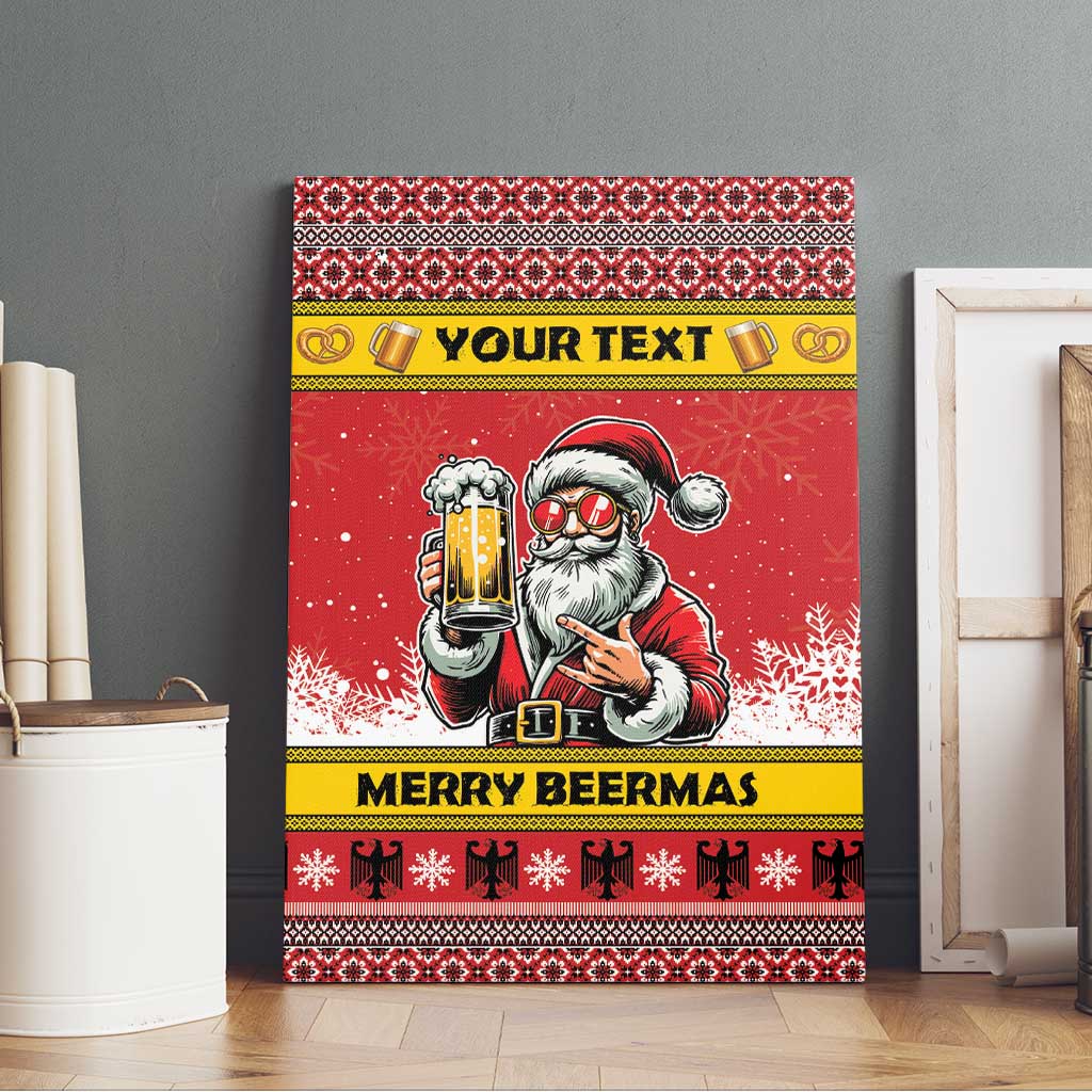 Personalized Germany Christmas Canvas Wall Art Santa Claus Merry Beermas - Wonder Print Shop