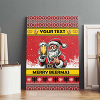 Personalized Germany Christmas Canvas Wall Art Santa Claus Merry Beermas - Wonder Print Shop