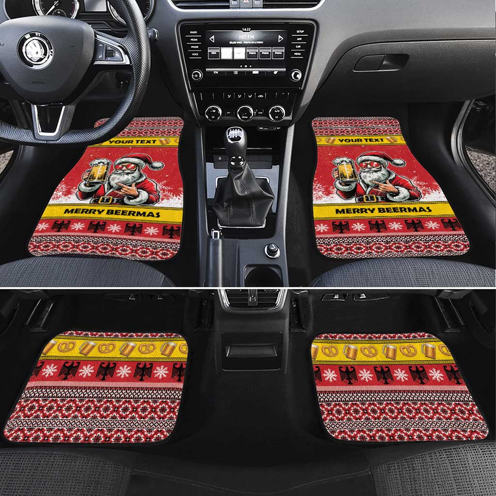 Personalized Germany Christmas Car Mats Santa Claus Merry Beermas - Wonder Print Shop