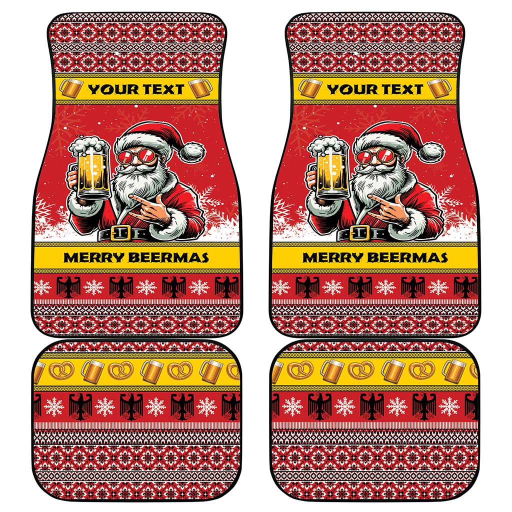 Personalized Germany Christmas Car Mats Santa Claus Merry Beermas - Wonder Print Shop