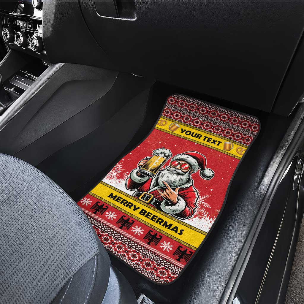 Personalized Germany Christmas Car Mats Santa Claus Merry Beermas - Wonder Print Shop