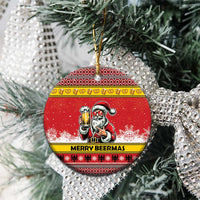 Personalized Germany Christmas Ceramic Ornament Santa Claus Merry Beermas - Wonder Print Shop