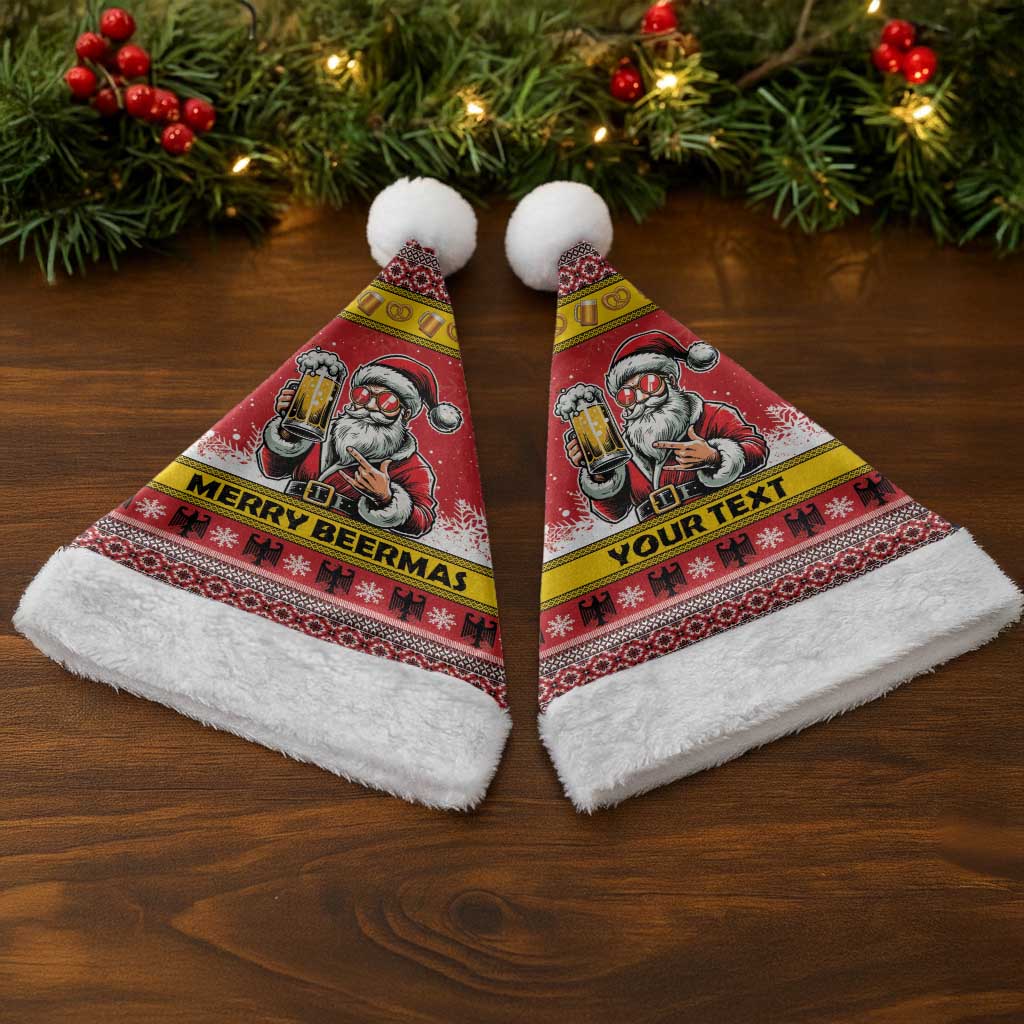 Personalized Germany Christmas Santa Hat Santa Claus Merry Beermas - Wonder Print Shop