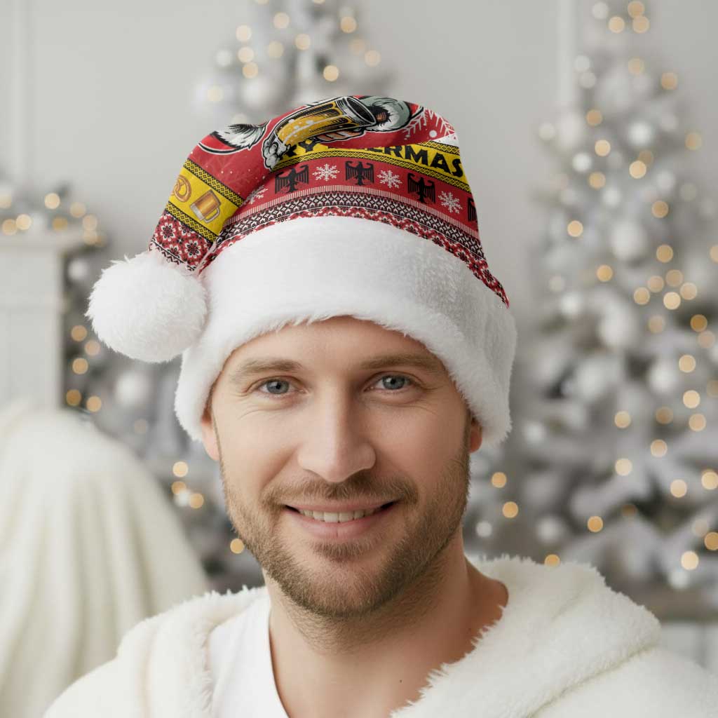 Personalized Germany Christmas Santa Hat Santa Claus Merry Beermas - Wonder Print Shop