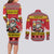 Personalized Germany Christmas Couples Matching Long Sleeve Bodycon Dress and Long Sleeve Button Shirt Santa Claus Merry Beermas - Wonder Print Shop