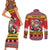 Personalized Germany Christmas Couples Matching Short Sleeve Bodycon Dress and Long Sleeve Button Shirt Santa Claus Merry Beermas - Wonder Print Shop