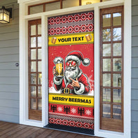 Personalized Germany Christmas Door Cover Santa Claus Merry Beermas - Wonder Print Shop
