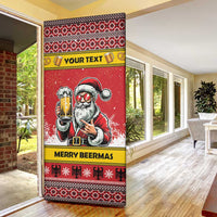Personalized Germany Christmas Door Cover Santa Claus Merry Beermas - Wonder Print Shop