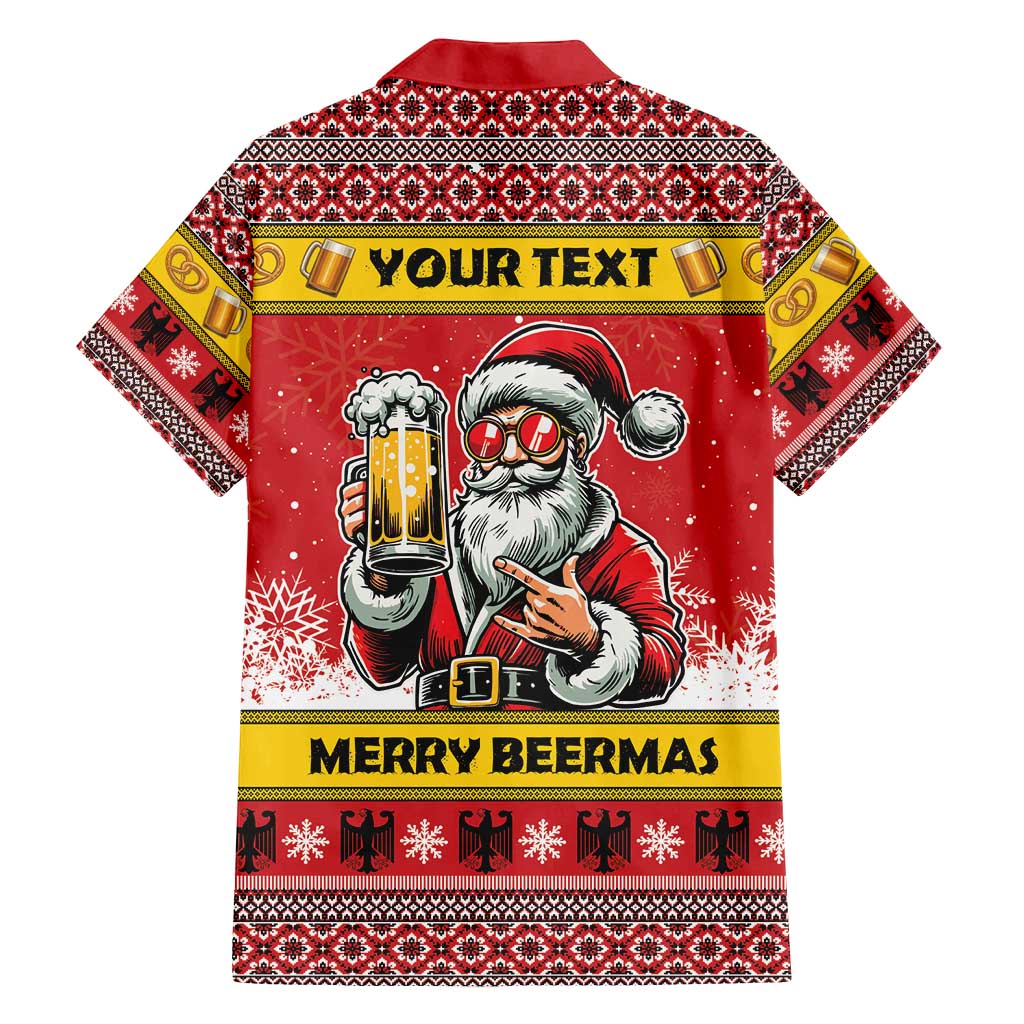 Personalized Germany Christmas Family Matching Long Sleeve Bodycon Dress and Hawaiian Shirt Santa Claus Merry Beermas - Wonder Print Shop