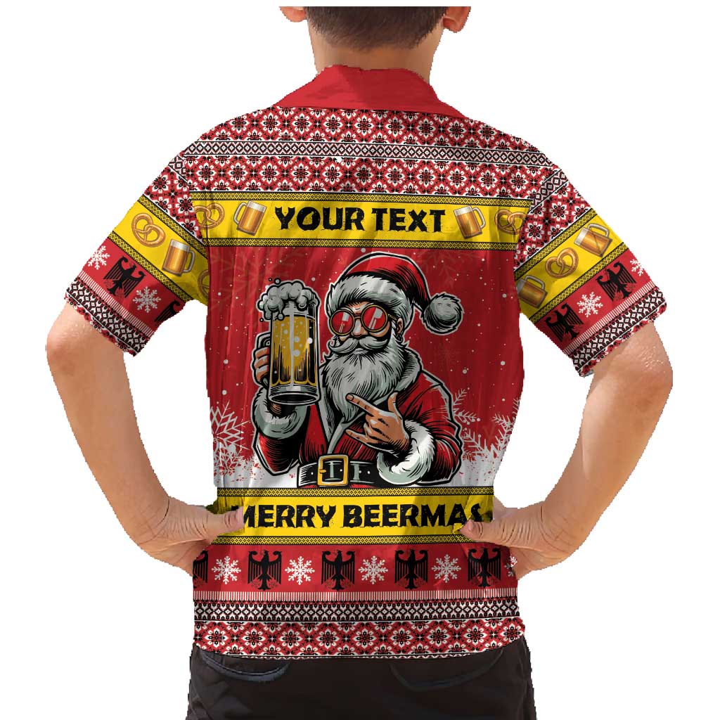 Personalized Germany Christmas Family Matching Mermaid Dress and Hawaiian Shirt Santa Claus Merry Beermas - Wonder Print Shop
