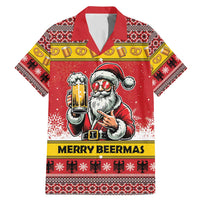 Personalized Germany Christmas Family Matching Mermaid Dress and Hawaiian Shirt Santa Claus Merry Beermas - Wonder Print Shop