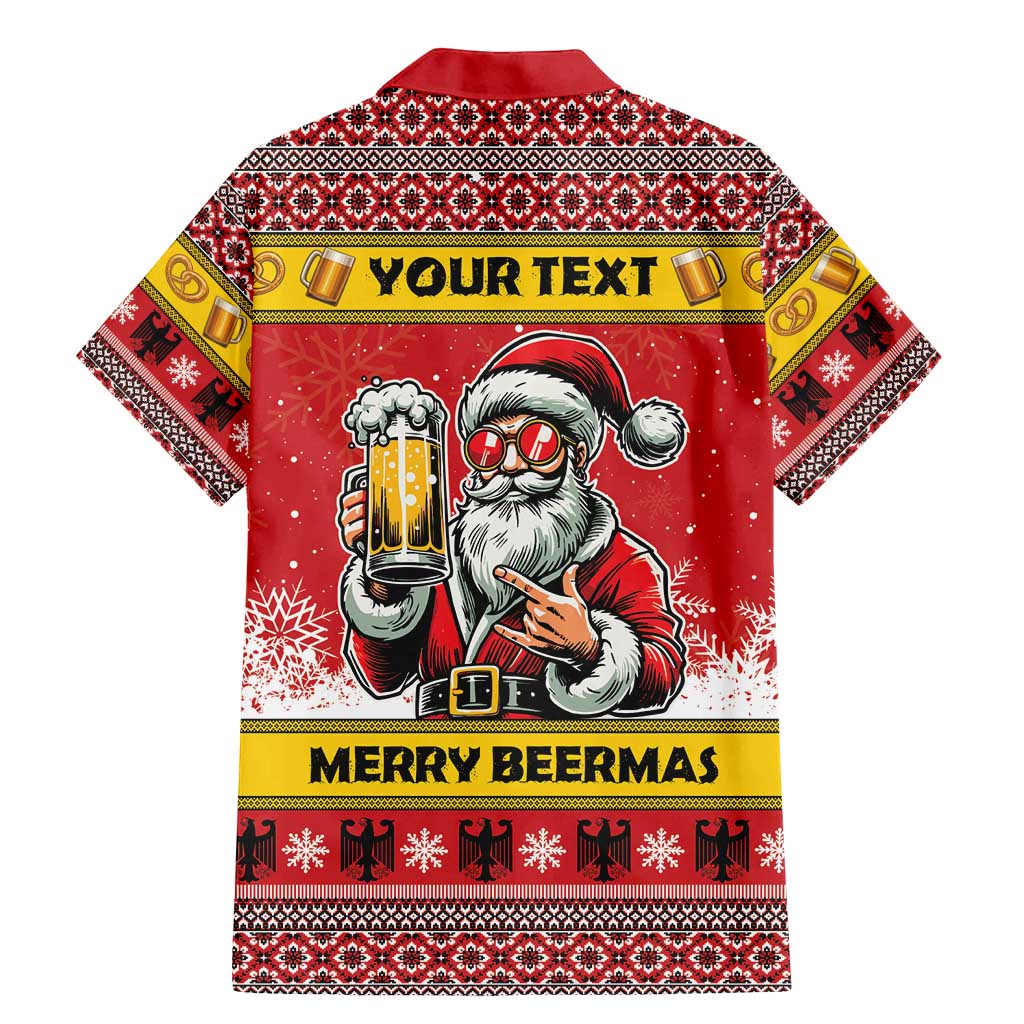 Personalized Germany Christmas Family Matching Mermaid Dress and Hawaiian Shirt Santa Claus Merry Beermas - Wonder Print Shop