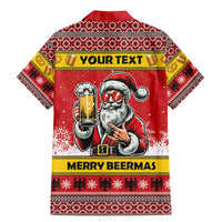 Personalized Germany Christmas Family Matching Mermaid Dress and Hawaiian Shirt Santa Claus Merry Beermas - Wonder Print Shop