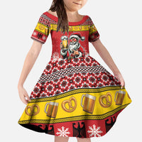 Personalized Germany Christmas Family Matching Off The Shoulder Long Sleeve Dress and Hawaiian Shirt Santa Claus Merry Beermas - Wonder Print Shop