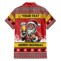 Personalized Germany Christmas Family Matching Off The Shoulder Long Sleeve Dress and Hawaiian Shirt Santa Claus Merry Beermas - Wonder Print Shop