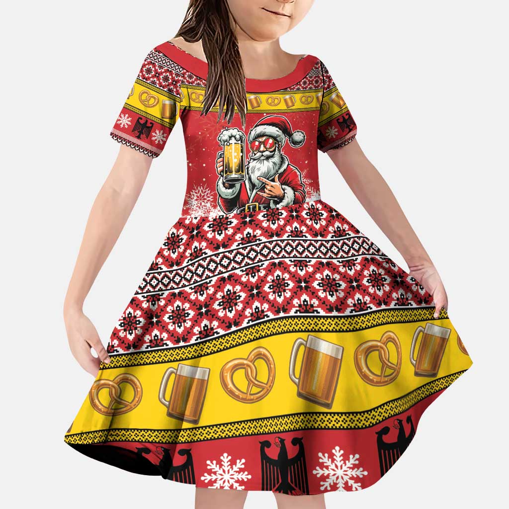 Personalized Germany Christmas Family Matching Puletasi and Hawaiian Shirt Santa Claus Merry Beermas - Wonder Print Shop
