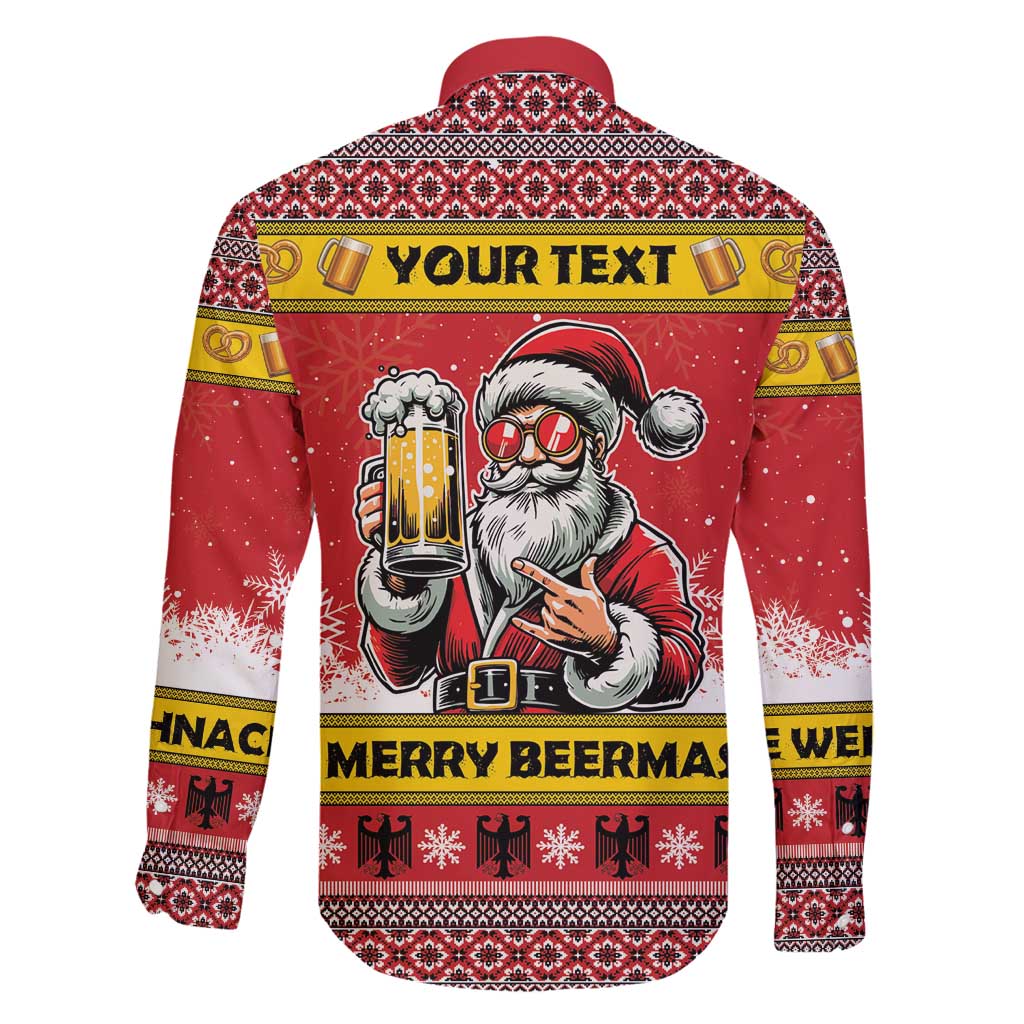 Personalized Germany Christmas Family Matching Puletasi and Hawaiian Shirt Santa Claus Merry Beermas - Wonder Print Shop