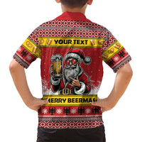 Personalized Germany Christmas Family Matching Summer Maxi Dress and Hawaiian Shirt Santa Claus Merry Beermas - Wonder Print Shop
