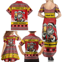 Personalized Germany Christmas Family Matching Summer Maxi Dress and Hawaiian Shirt Santa Claus Merry Beermas - Wonder Print Shop